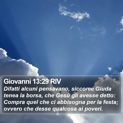 Giovanni 13:29 RIV Bible Verse Image