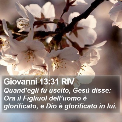 Giovanni 13:31 RIV Bible Verse Image