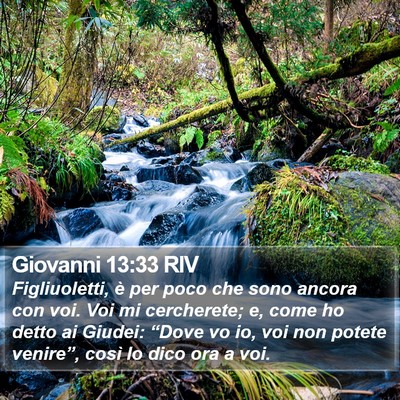 Giovanni 13:33 RIV Bible Verse Image