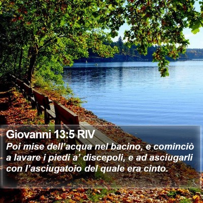 Giovanni 13:5 RIV Bible Verse Image