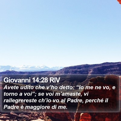 Giovanni 14:28 RIV Bible Verse Image