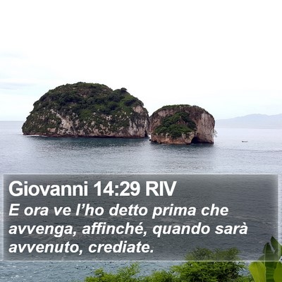 Giovanni 14:29 RIV Bible Verse Image