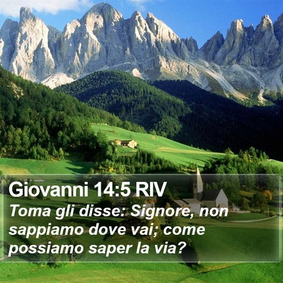 Giovanni 14:5 RIV Bible Verse Image