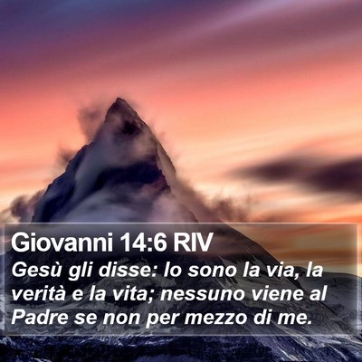 Giovanni 14:6 RIV Bible Verse Image