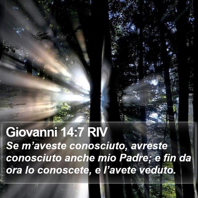 Giovanni 14:7 RIV Bible Verse Image