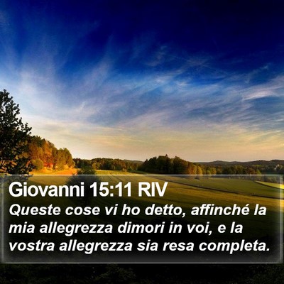 Giovanni 15:11 RIV Bible Verse Image