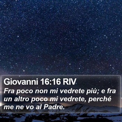Giovanni 16:16 RIV Bible Verse Image