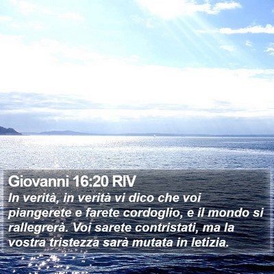 Giovanni 16:20 RIV Bible Verse Image
