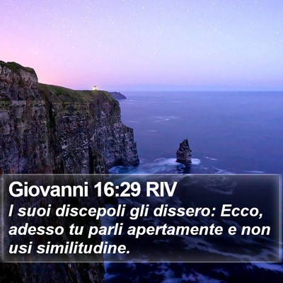 Giovanni 16:29 RIV Bible Verse Image