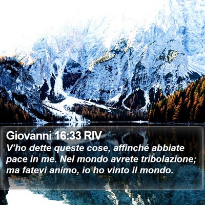 Giovanni 16:33 RIV Bible Verse Image