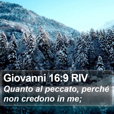 Giovanni 16:9 RIV Bible Verse Image