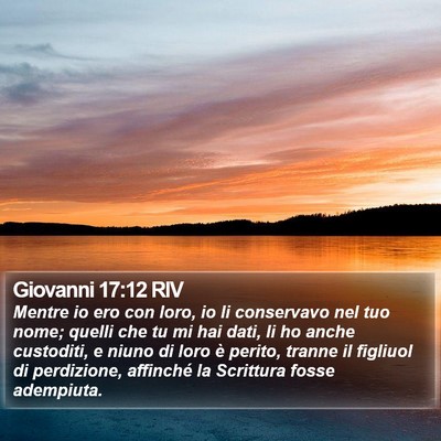 Giovanni 17:12 RIV Bible Verse Image
