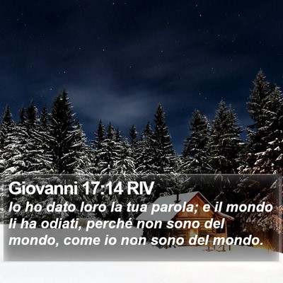 Giovanni 17:14 RIV Bible Verse Image