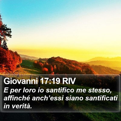Giovanni 17:19 RIV Bible Verse Image