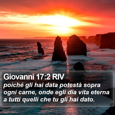 Giovanni 17:2 RIV Bible Verse Image