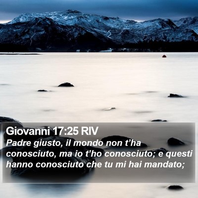 Giovanni 17:25 RIV Bible Verse Image
