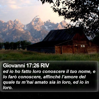 Giovanni 17:26 RIV Bible Verse Image