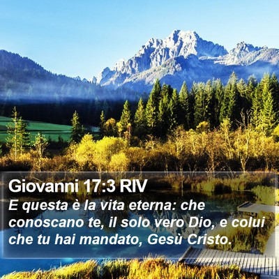 Giovanni 17:3 RIV Bible Verse Image