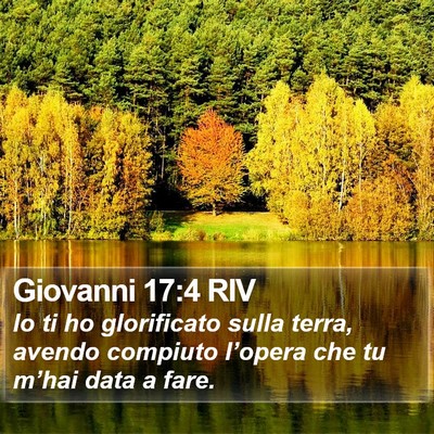 Giovanni 17:4 RIV Bible Verse Image