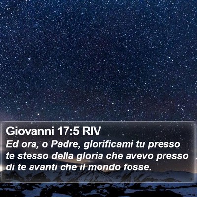 Giovanni 17:5 RIV Bible Verse Image