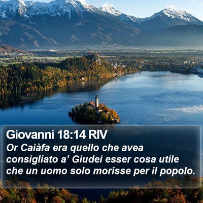 Giovanni 18:14 RIV Bible Verse Image