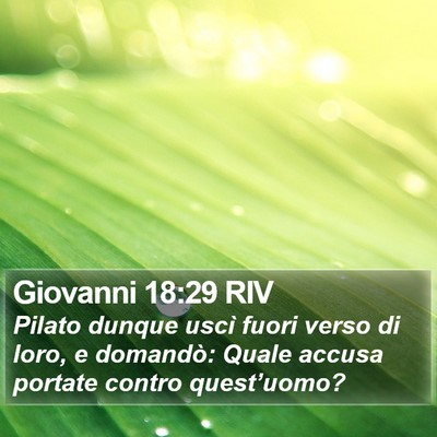 Giovanni 18:29 RIV Bible Verse Image