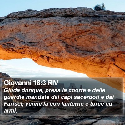 Giovanni 18:3 RIV Bible Verse Image