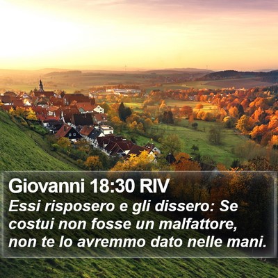 Giovanni 18:30 RIV Bible Verse Image