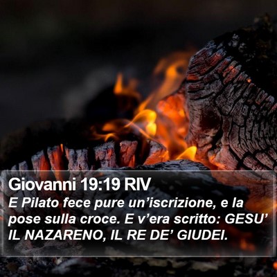 Giovanni 19:19 RIV Bible Verse Image