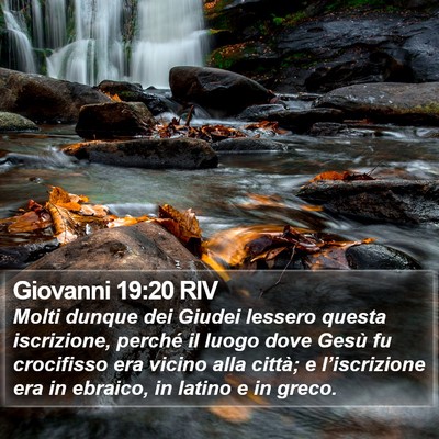 Giovanni 19:20 RIV Bible Verse Image
