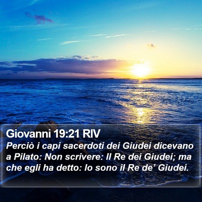 Giovanni 19:21 RIV Bible Verse Image