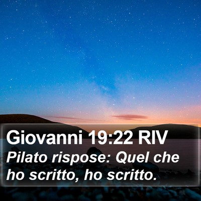 Giovanni 19:22 RIV Bible Verse Image