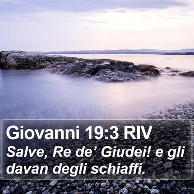 Giovanni 19:3 RIV Bible Verse Image
