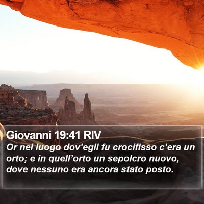 Giovanni 19:41 RIV Bible Verse Image