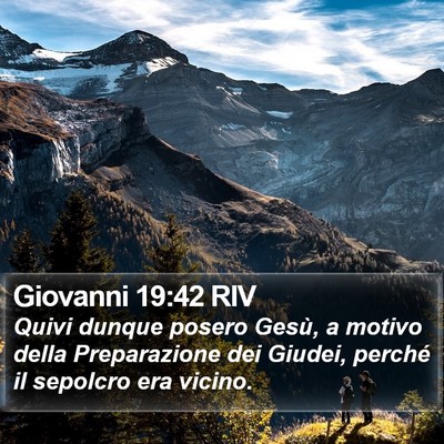 Giovanni 19:42 RIV Bible Verse Image