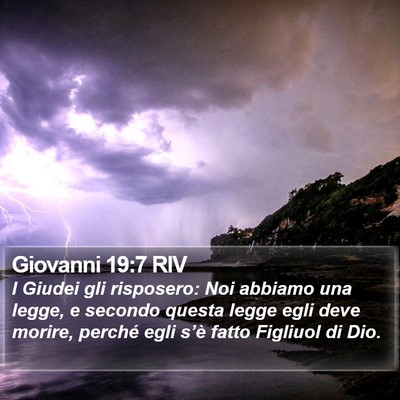 Giovanni 19:7 RIV Bible Verse Image