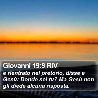 Giovanni 19:9 RIV Bible Verse Image