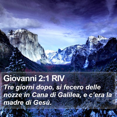 Giovanni 2:1 RIV Bible Verse Image
