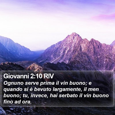 Giovanni 2:10 RIV Bible Verse Image