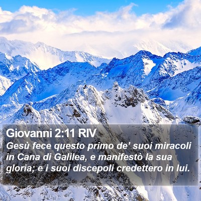 Giovanni 2:11 RIV Bible Verse Image