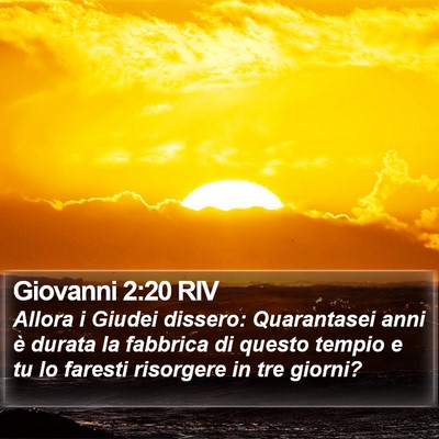 Giovanni 2:20 RIV Bible Verse Image