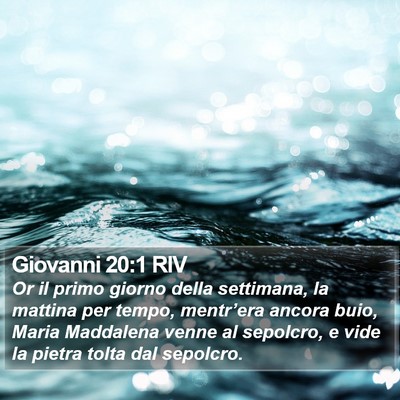 Giovanni 20:1 RIV Bible Verse Image
