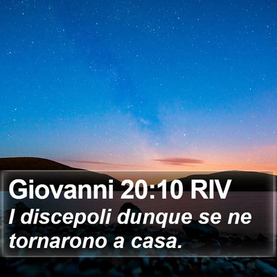 Giovanni 20:10 RIV Bible Verse Image