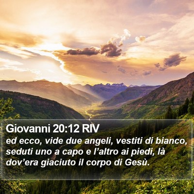 Giovanni 20:12 RIV Bible Verse Image