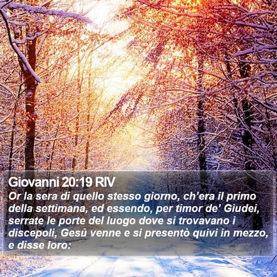 Giovanni 20:19 RIV Bible Verse Image