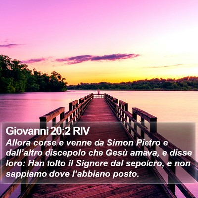 Giovanni 20:2 RIV Bible Verse Image