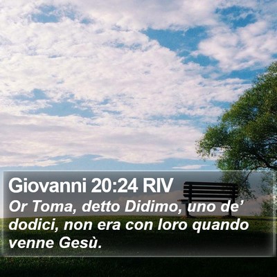 Giovanni 20:24 RIV Bible Verse Image