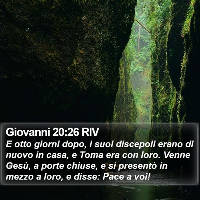 Giovanni 20:26 RIV Bible Verse Image