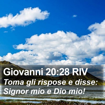 Giovanni 20:28 RIV Bible Verse Image
