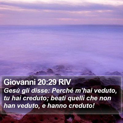 Giovanni 20:29 RIV Bible Verse Image
